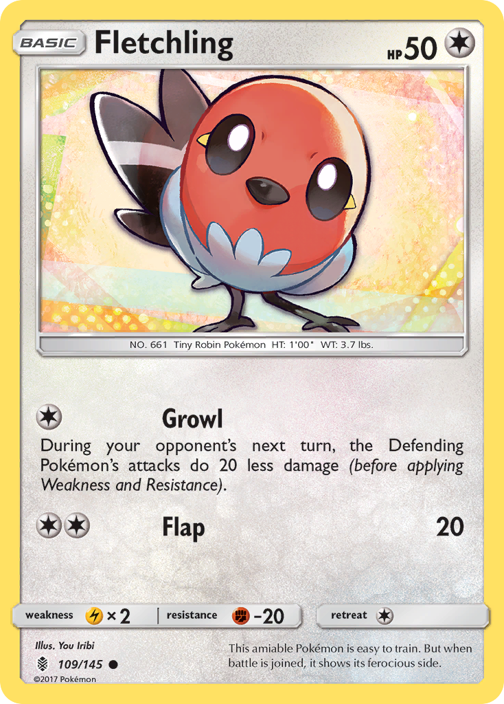 Fletchling (109/145) [Sun & Moon: Guardians Rising] | Dumpster Cat Games