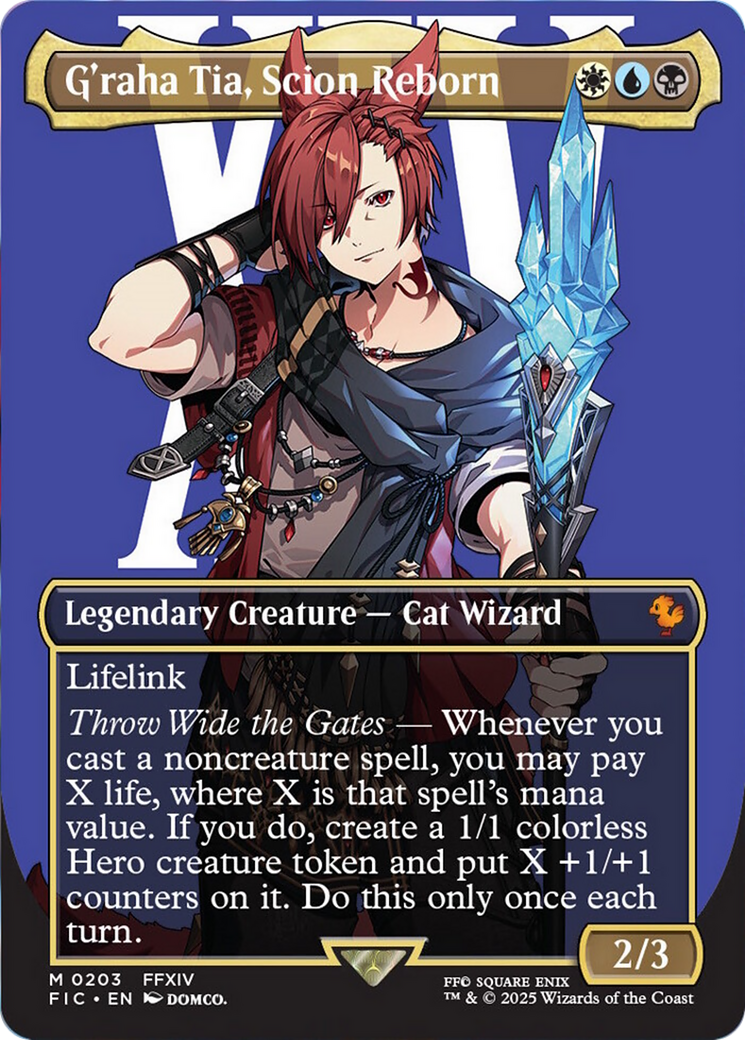 G'raha Tia, Scion Reborn (Borderless) [FINAL FANTASY Commander] | Dumpster Cat Games