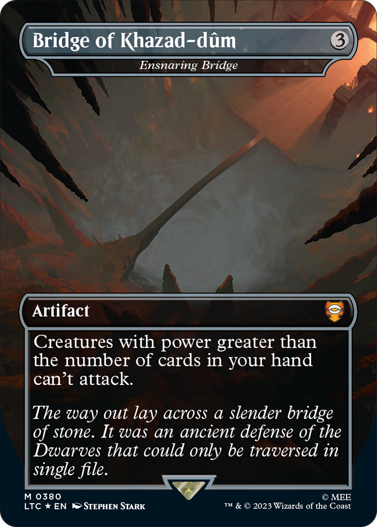 Bridge of Khazad-dum - Ensnaring Bridge (Surge Foil Realms and Relics) [The Lord of the Rings: Tales of Middle-Earth Commander] | Dumpster Cat Games