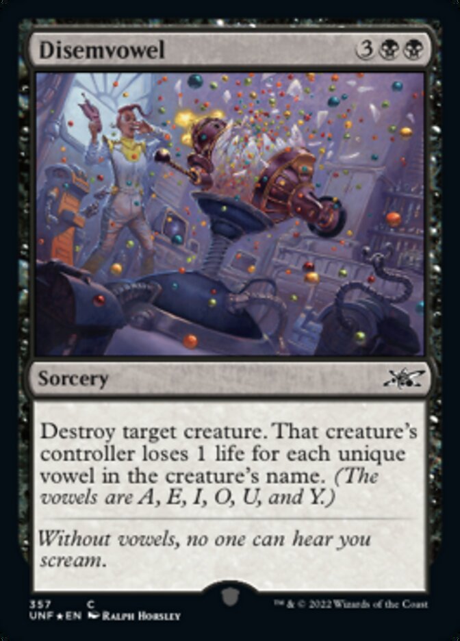 Disemvowel (Galaxy Foil) [Unfinity] | Dumpster Cat Games