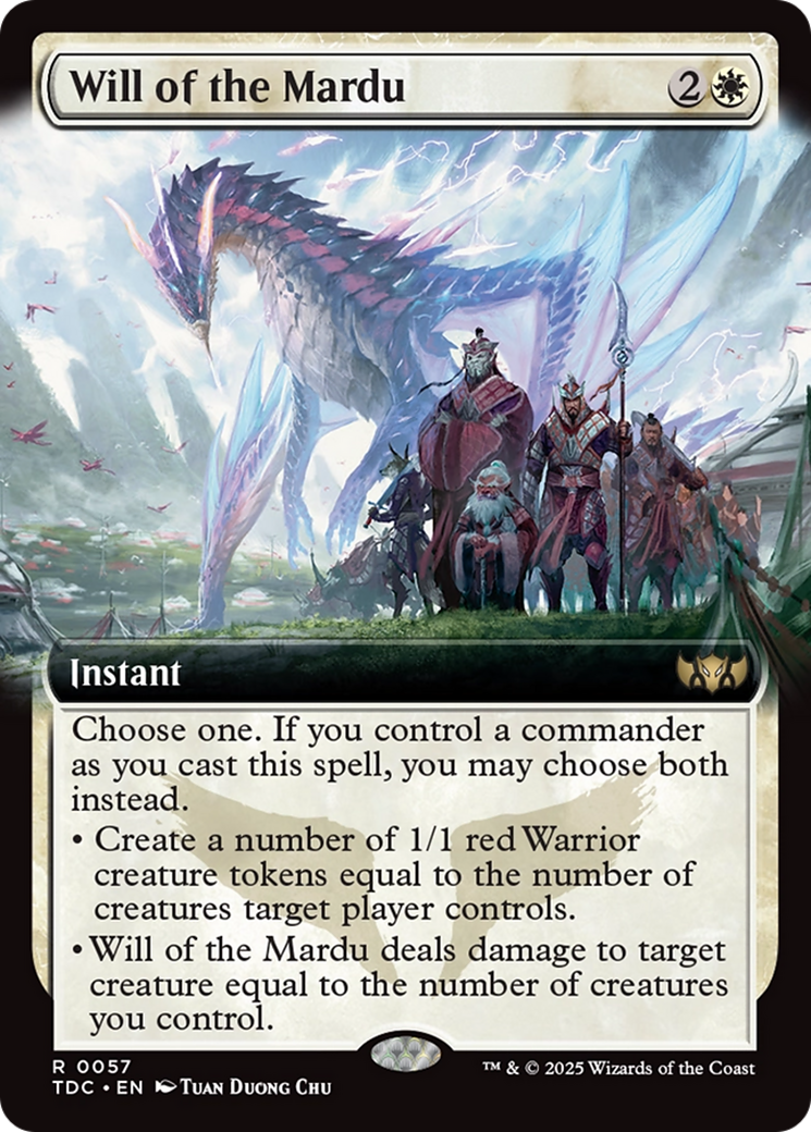 Will of the Mardu (Extended Art) [Tarkir: Dragonstorm Commander] | Dumpster Cat Games