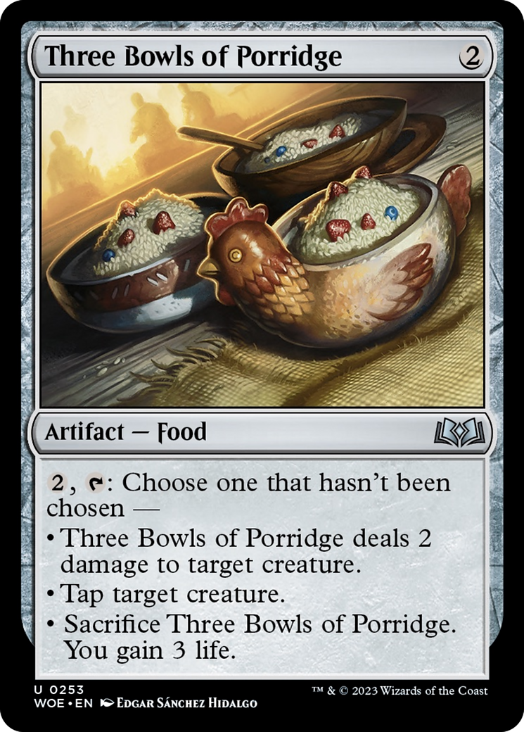 Three Bowls of Porridge [Wilds of Eldraine] | Dumpster Cat Games