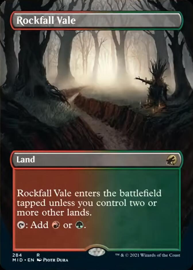 Rockfall Vale (Borderless Alternate Art) [Innistrad: Midnight Hunt] | Dumpster Cat Games
