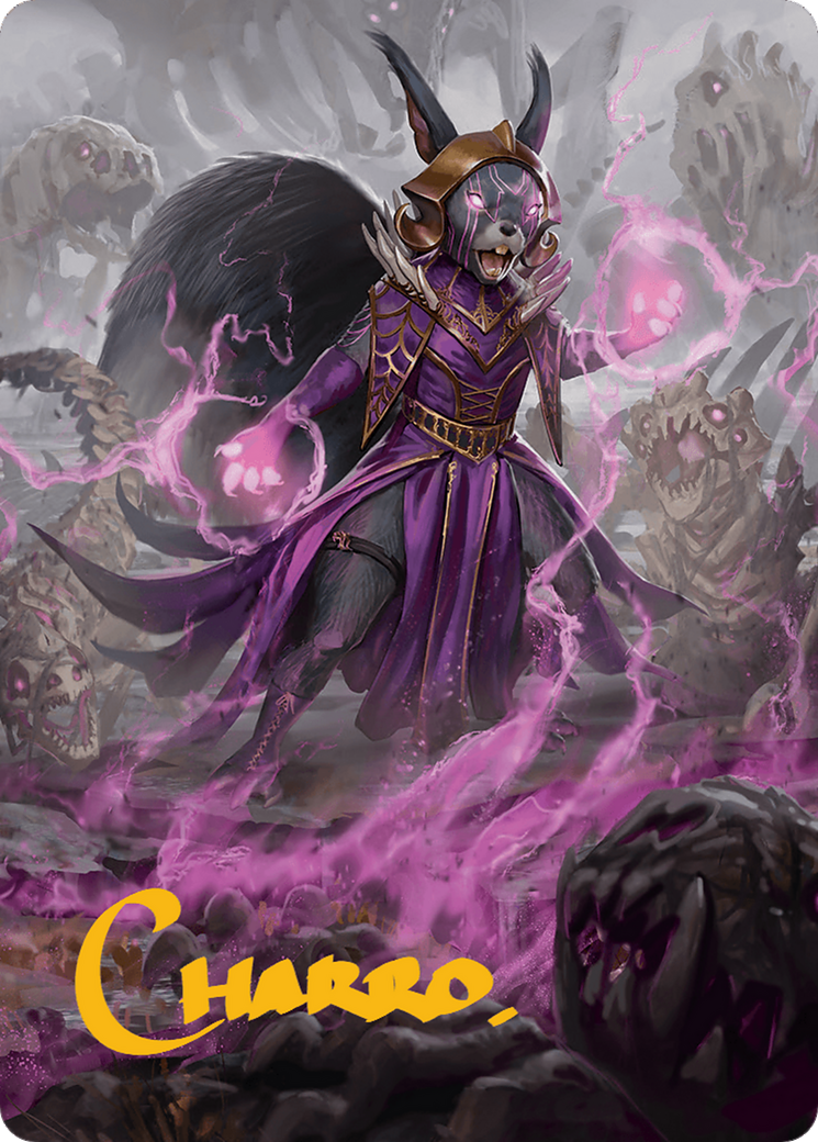 Liliana of the Dark Realms Art Card (Gold-Stamped Signature) [Bloomburrow Art Series] | Dumpster Cat Games