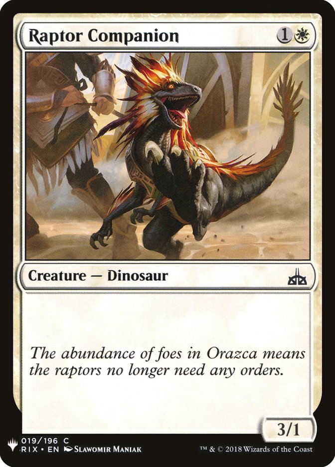 Raptor Companion [Mystery Booster] | Dumpster Cat Games