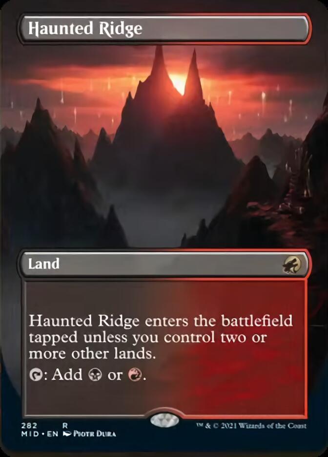 Haunted Ridge (Borderless Alternate Art) [Innistrad: Midnight Hunt] | Dumpster Cat Games