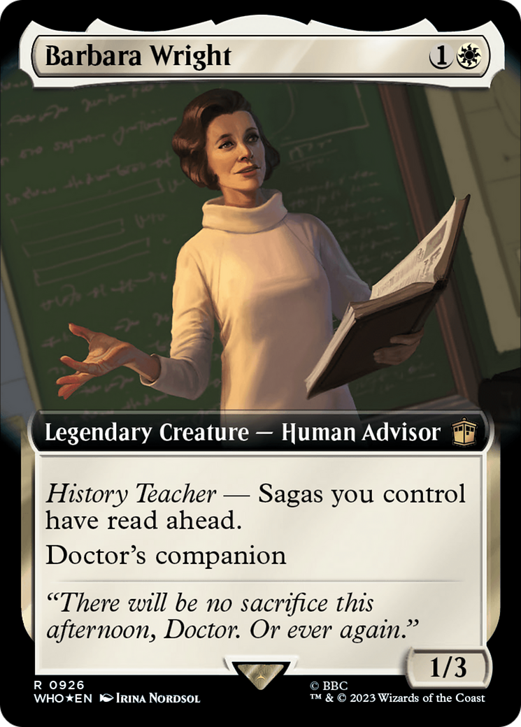 Barbara Wright (Extended Art) (Surge Foil) [Doctor Who] | Dumpster Cat Games