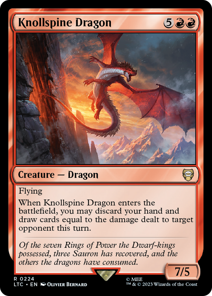 Knollspine Dragon [The Lord of the Rings: Tales of Middle-Earth Commander] | Dumpster Cat Games