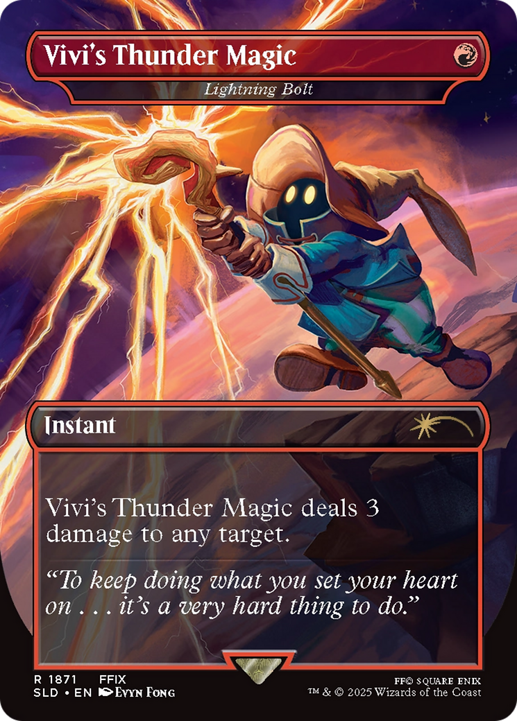 Vivi's Thunder Magic - Lightning Bolt [Secret Lair Drop Series] | Dumpster Cat Games