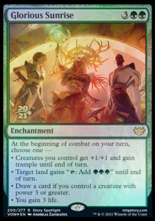 Glorious Sunrise [Innistrad: Crimson Vow Prerelease Promos] | Dumpster Cat Games