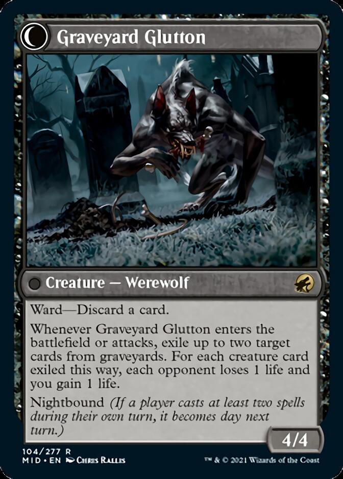 Graveyard Trespasser // Graveyard Glutton [Innistrad: Midnight Hunt] | Dumpster Cat Games