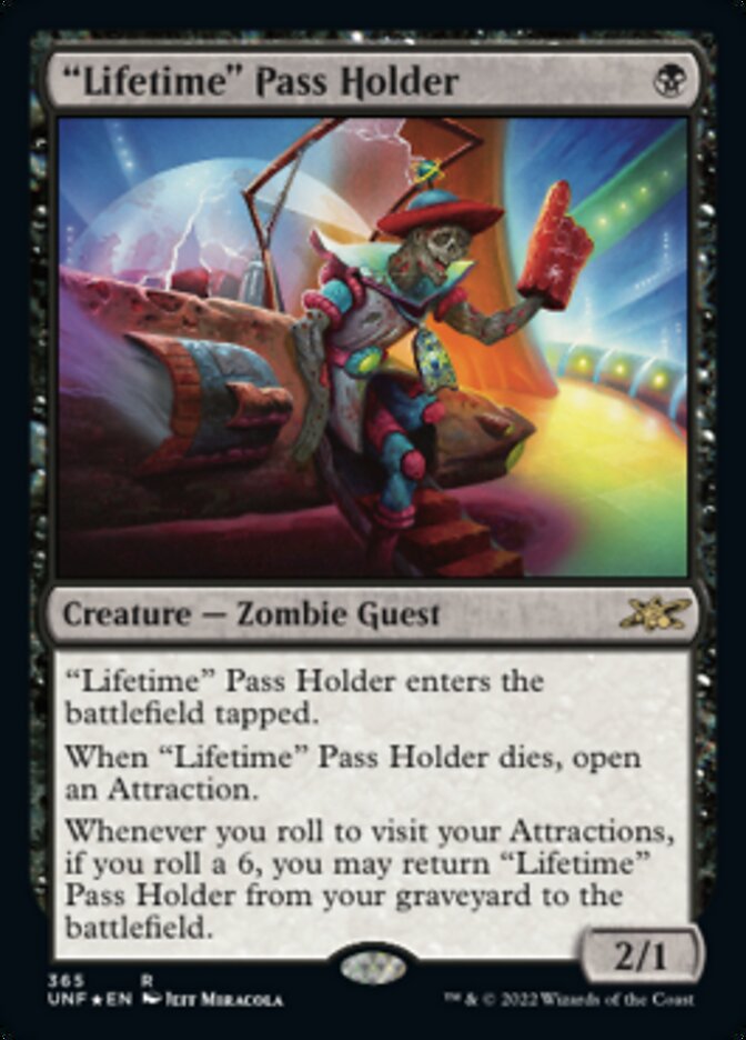 "Lifetime" Pass Holder (Galaxy Foil) [Unfinity] | Dumpster Cat Games