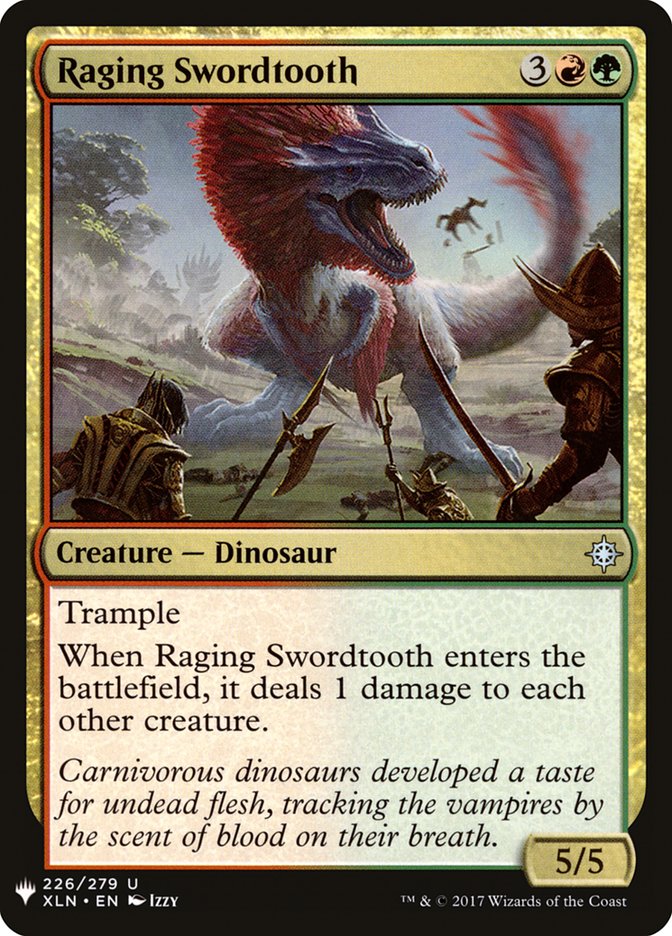 Raging Swordtooth [Mystery Booster] | Dumpster Cat Games