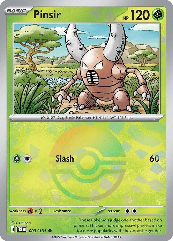 Pinsir (003/131) (Poke Ball Pattern) [Scarlet & Violet: Prismatic Evolutions] | Dumpster Cat Games