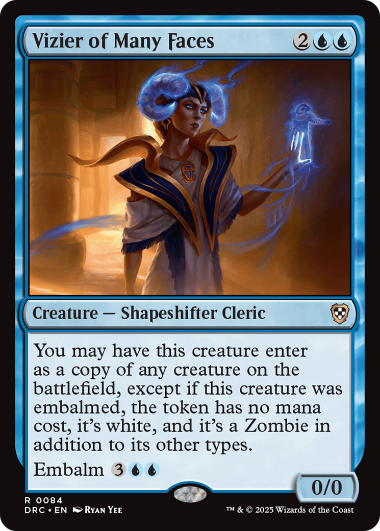 Vizier of Many Faces [Aetherdrift Commander] | Dumpster Cat Games