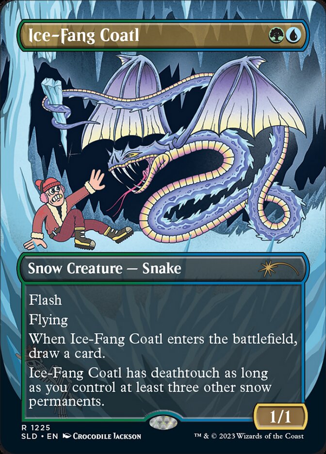 Ice-Fang Coatl (Borderless) [Secret Lair Drop Series] | Dumpster Cat Games