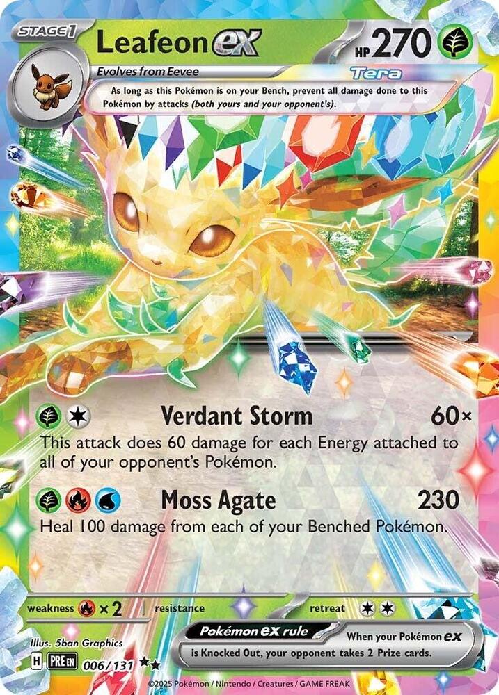 Leafeon ex (006/131) [Scarlet & Violet: Prismatic Evolutions] | Dumpster Cat Games