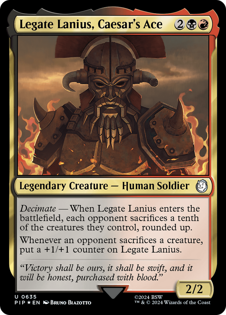 Legate Lanius, Caesar's Ace (Surge Foil) [Fallout] | Dumpster Cat Games
