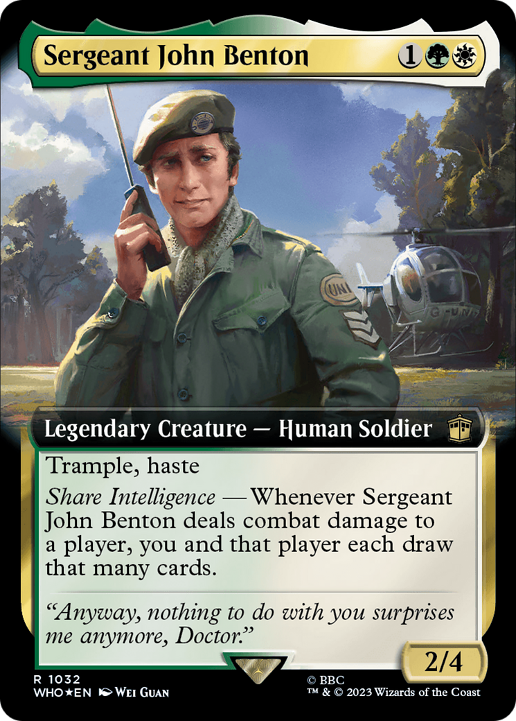 Sergeant John Benton (Extended Art) (Surge Foil) [Doctor Who] | Dumpster Cat Games
