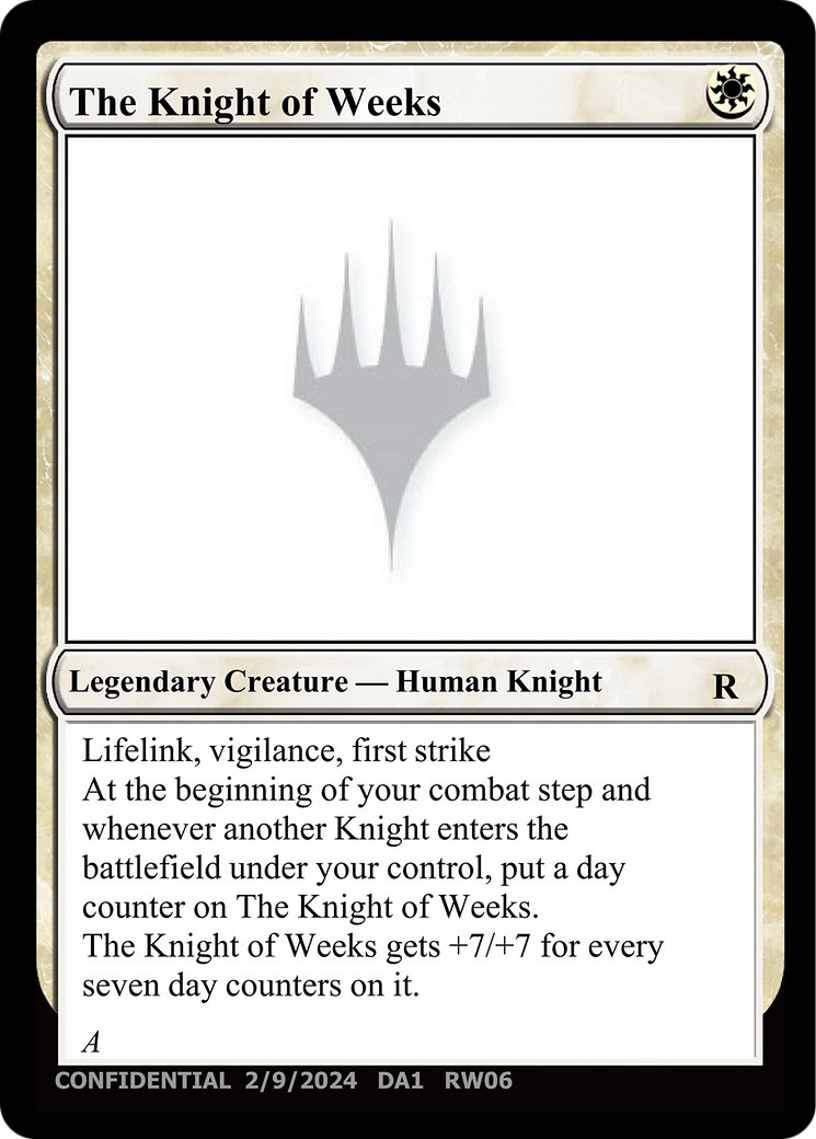 The Knight of Weeks [Unknown Event] | Dumpster Cat Games