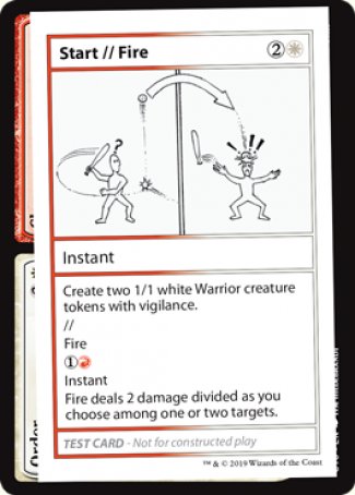 Start // Fire (2021 Edition) [Mystery Booster Playtest Cards] | Dumpster Cat Games