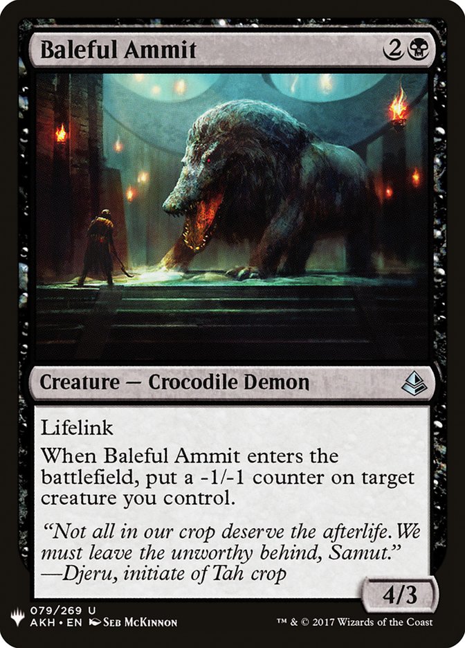 Baleful Ammit [Mystery Booster] | Dumpster Cat Games