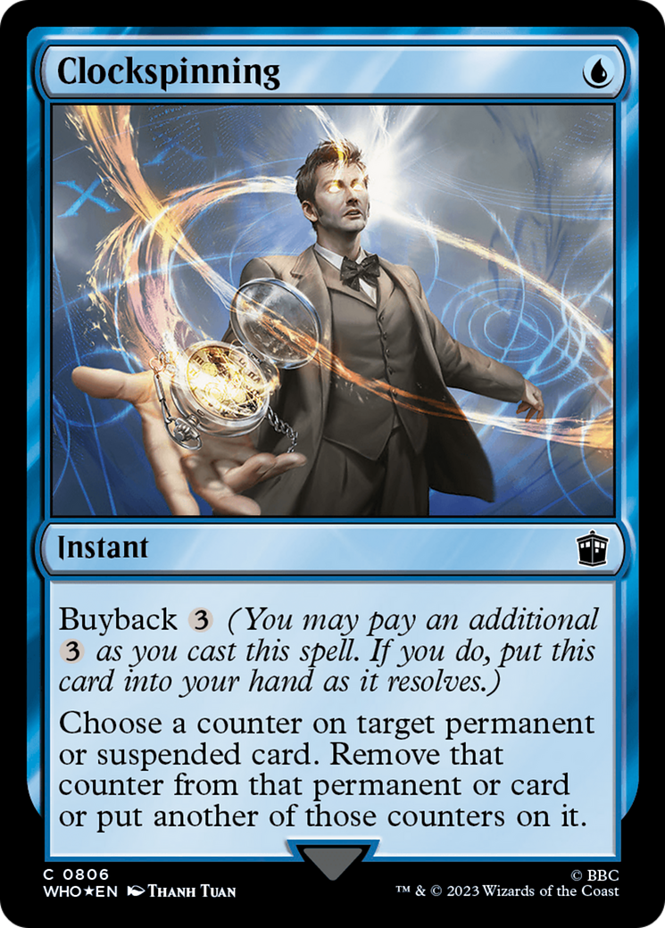 Clockspinning (Surge Foil) [Doctor Who] | Dumpster Cat Games