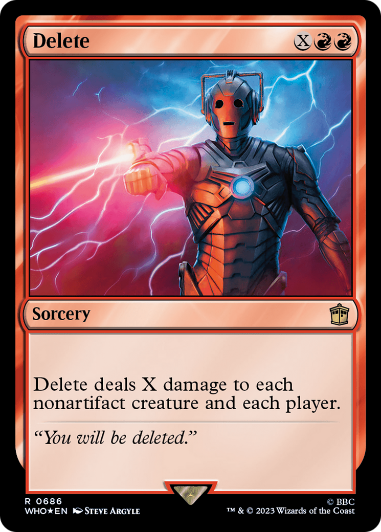 Delete (Surge Foil) [Doctor Who] | Dumpster Cat Games