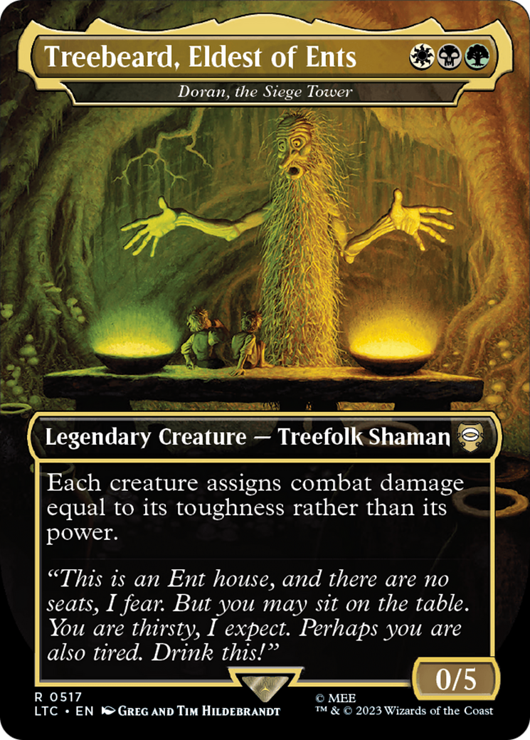 Treebeard, Eldest of Ents - Doran, the Siege Tower (Borderless) [The Lord of the Rings: Tales of Middle-Earth Commander] | Dumpster Cat Games