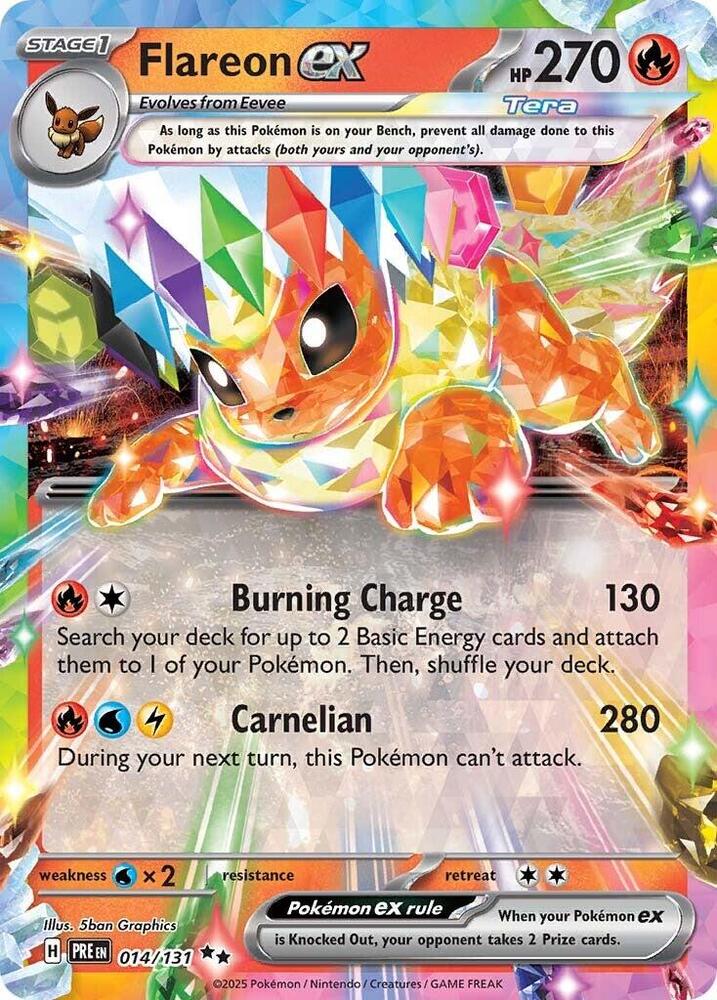 Flareon ex (014/131) [Scarlet & Violet: Prismatic Evolutions] | Dumpster Cat Games