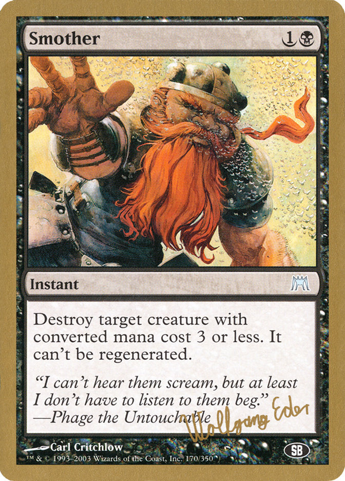 Smother (Wolfgang Eder) (SB) [World Championship Decks 2003] | Dumpster Cat Games