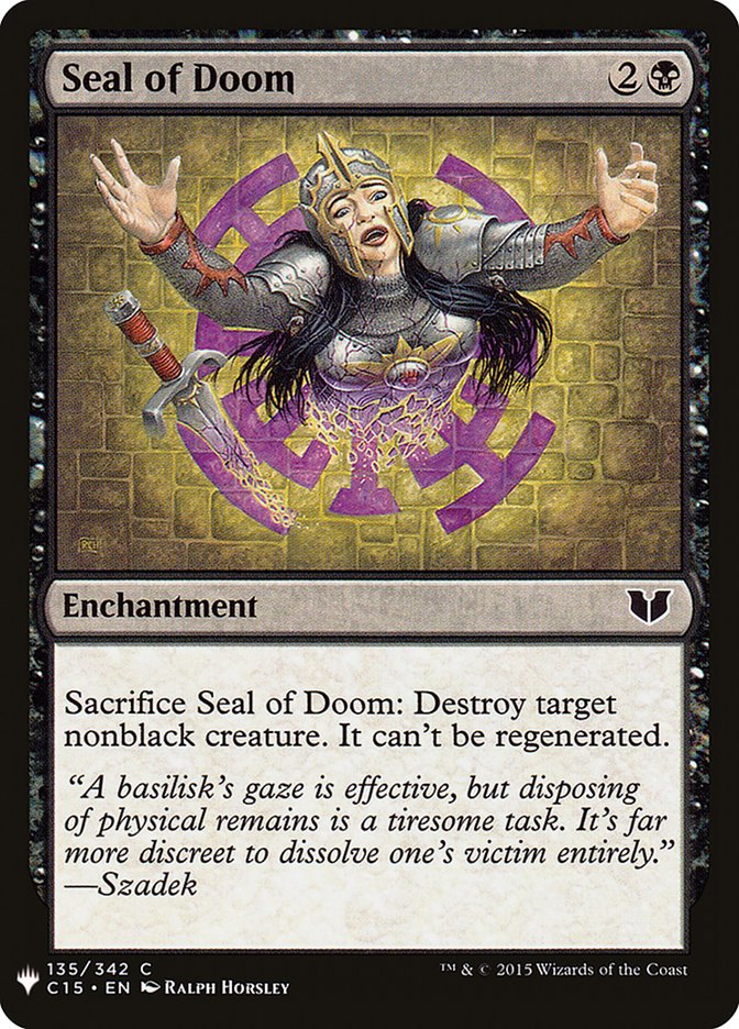 Seal of Doom [Mystery Booster] | Dumpster Cat Games
