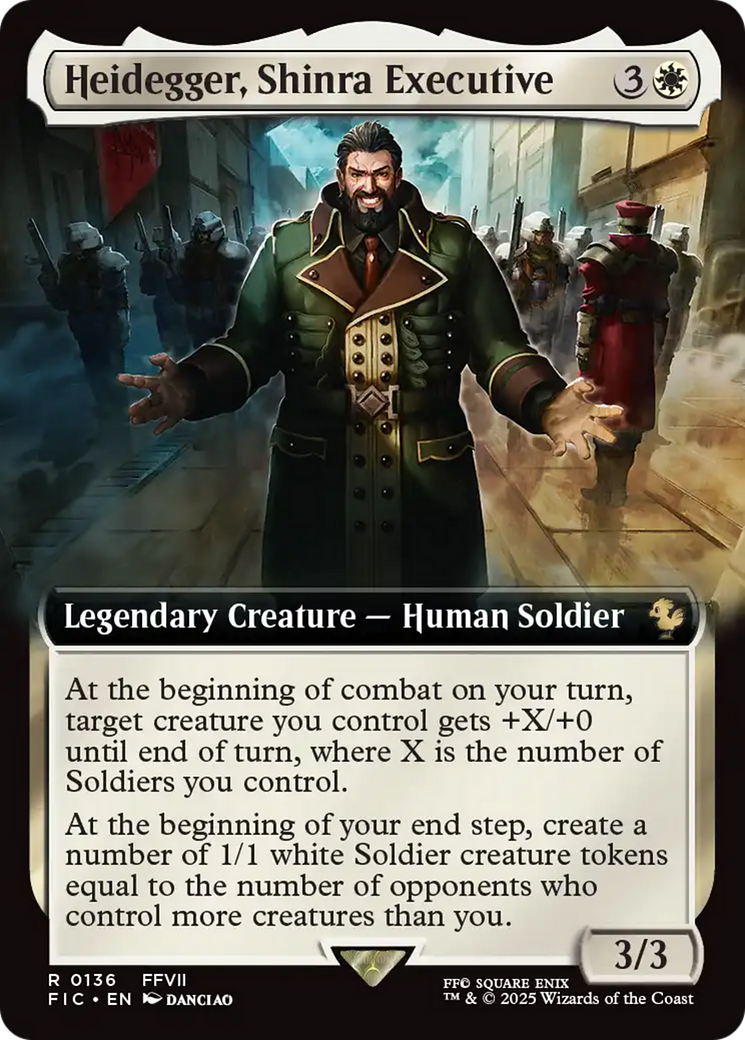 Heidegger, Shinra Executive (Extended Art) [FINAL FANTASY Commander] | Dumpster Cat Games
