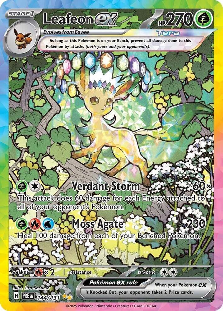 Leafeon ex (144/131) [Scarlet & Violet: Prismatic Evolutions] | Dumpster Cat Games