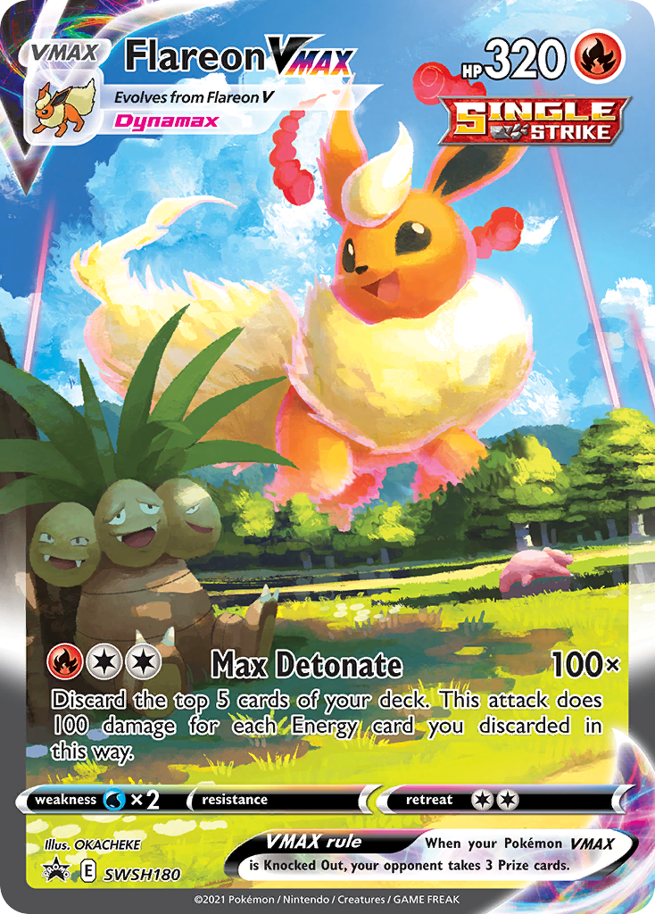 Flareon VMAX (SWSH180) (Jumbo Card) [Sword & Shield: Black Star Promos] | Dumpster Cat Games