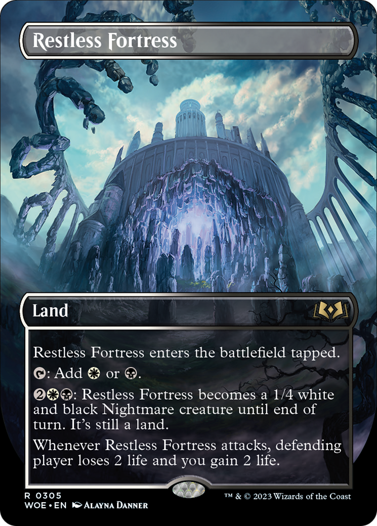 Restless Fortress (Borderless Alternate Art) [Wilds of Eldraine] | Dumpster Cat Games
