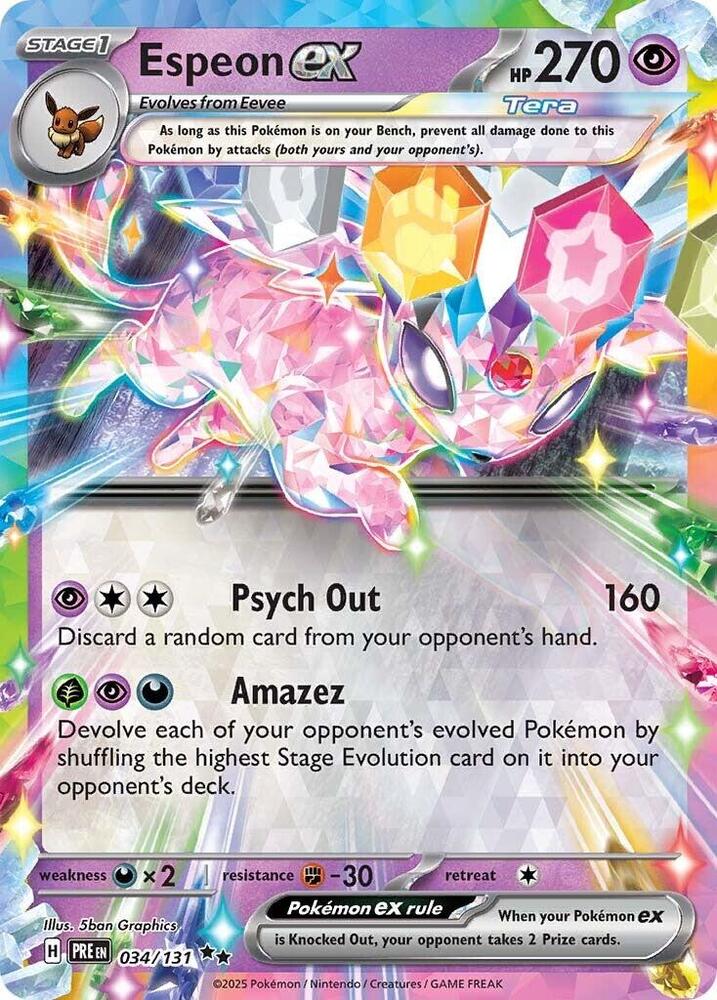 Espeon ex (034/131) [Scarlet & Violet: Prismatic Evolutions] | Dumpster Cat Games