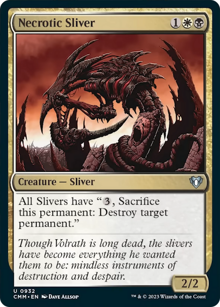 Necrotic Sliver [Commander Masters] | Dumpster Cat Games
