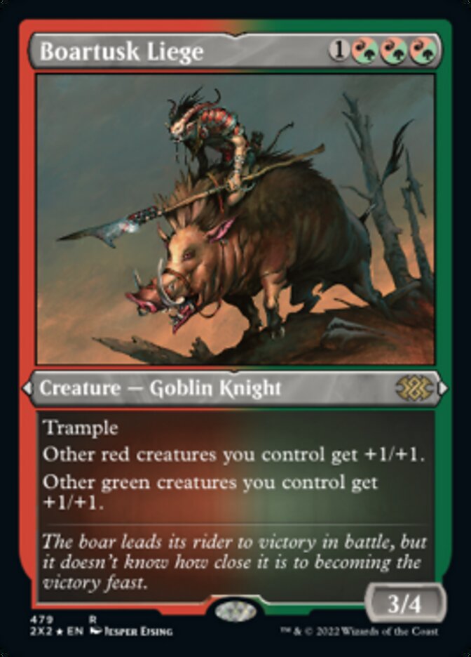 Boartusk Liege (Foil Etched) [Double Masters 2022] | Dumpster Cat Games