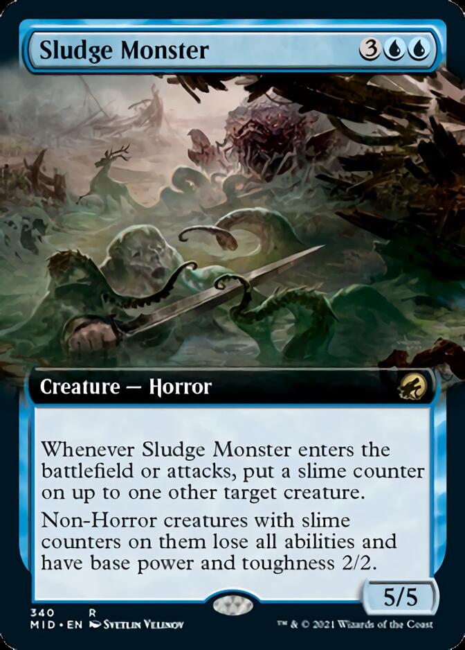 Sludge Monster (Extended Art) [Innistrad: Midnight Hunt] | Dumpster Cat Games