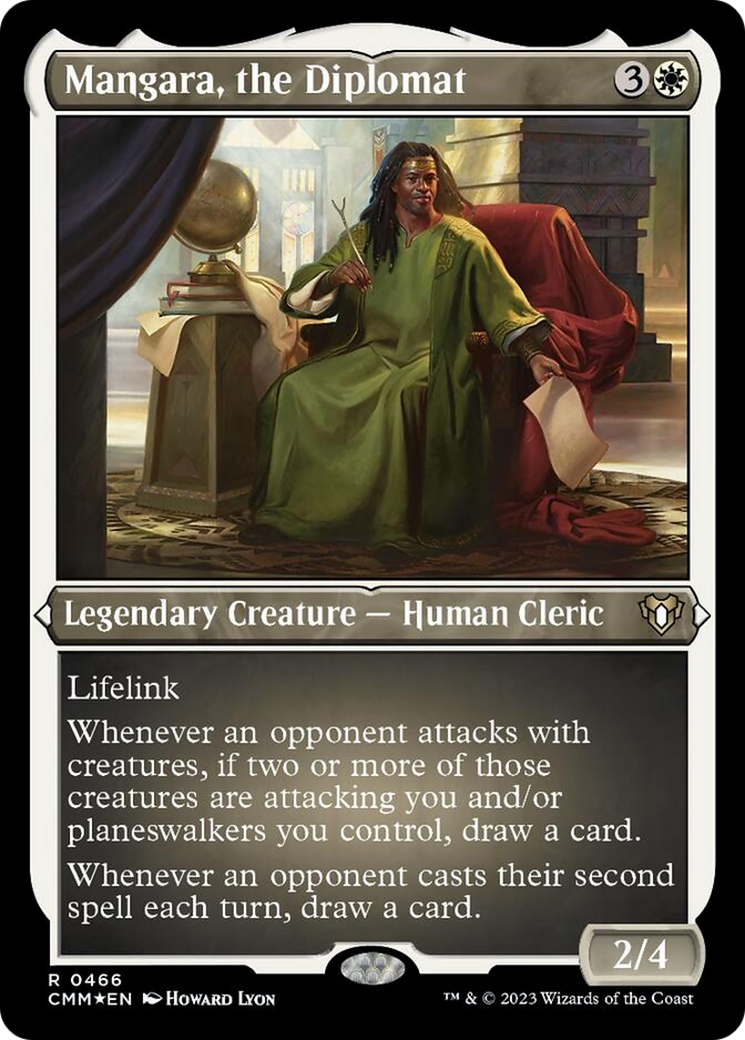 Mangara, the Diplomat (Foil Etched) [Commander Masters] | Dumpster Cat Games