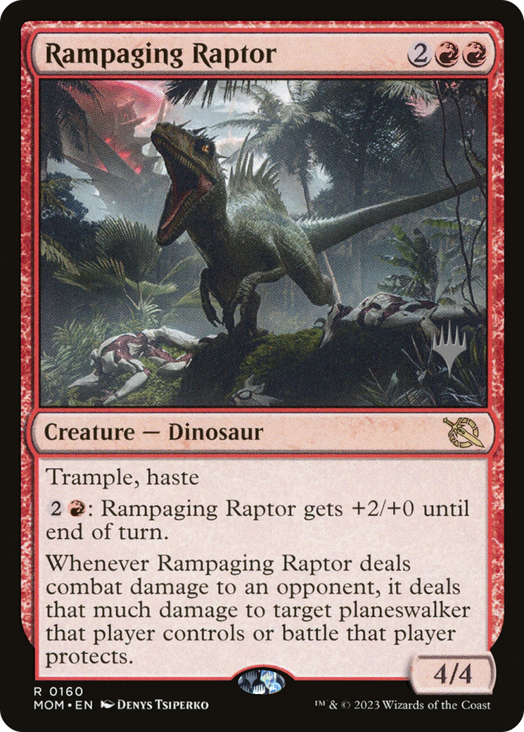 Rampaging Raptor (Promo Pack) [March of the Machine Promos] | Dumpster Cat Games