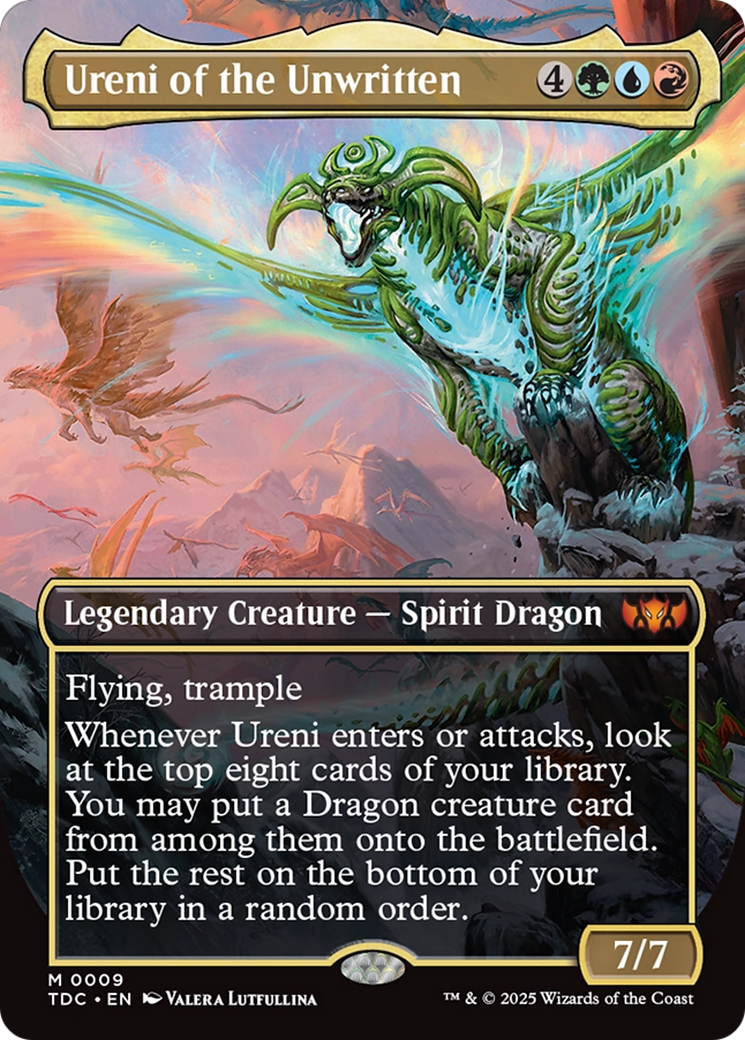 Ureni of the Unwritten (Borderless) [Tarkir: Dragonstorm Commander] | Dumpster Cat Games