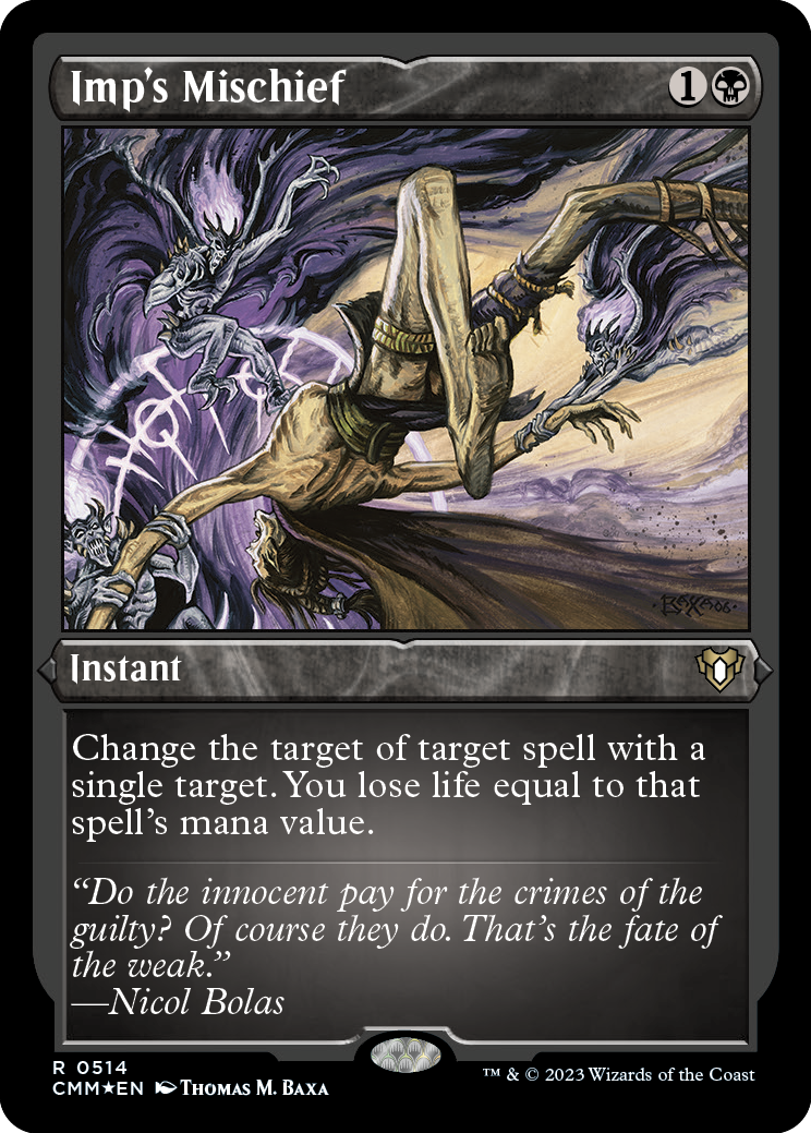 Imp's Mischief (Foil Etched) [Commander Masters] | Dumpster Cat Games
