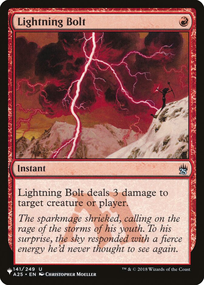 Lightning Bolt (141/249) [The List] | Dumpster Cat Games