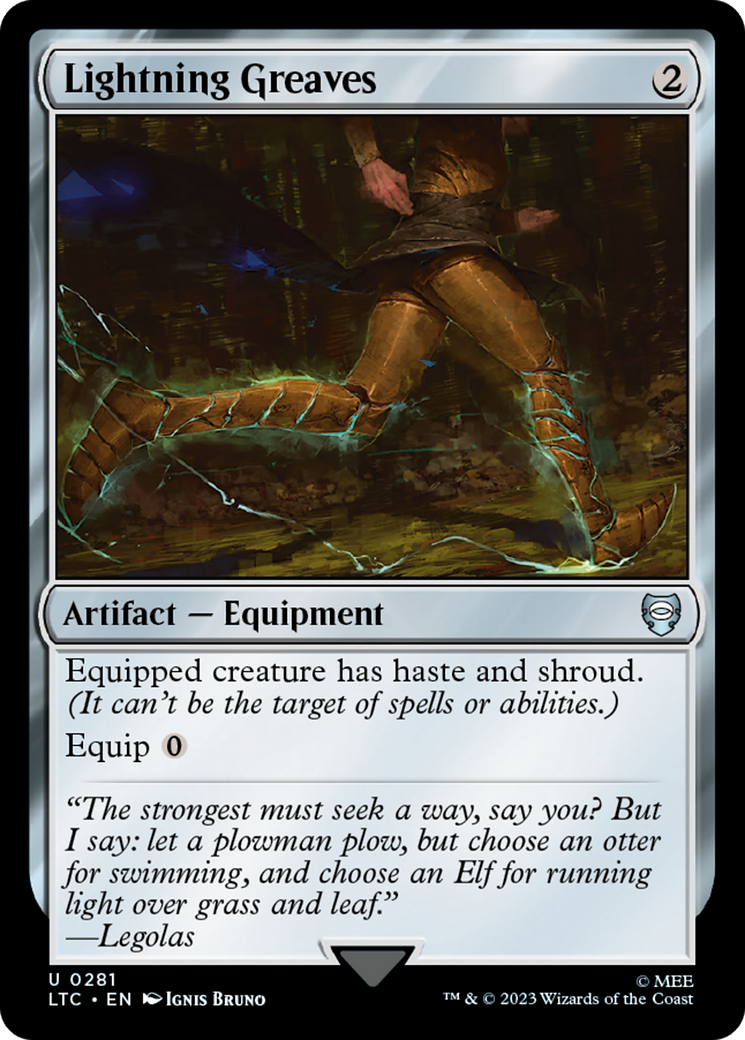 Lightning Greaves [The Lord of the Rings: Tales of Middle-Earth Commander] | Dumpster Cat Games