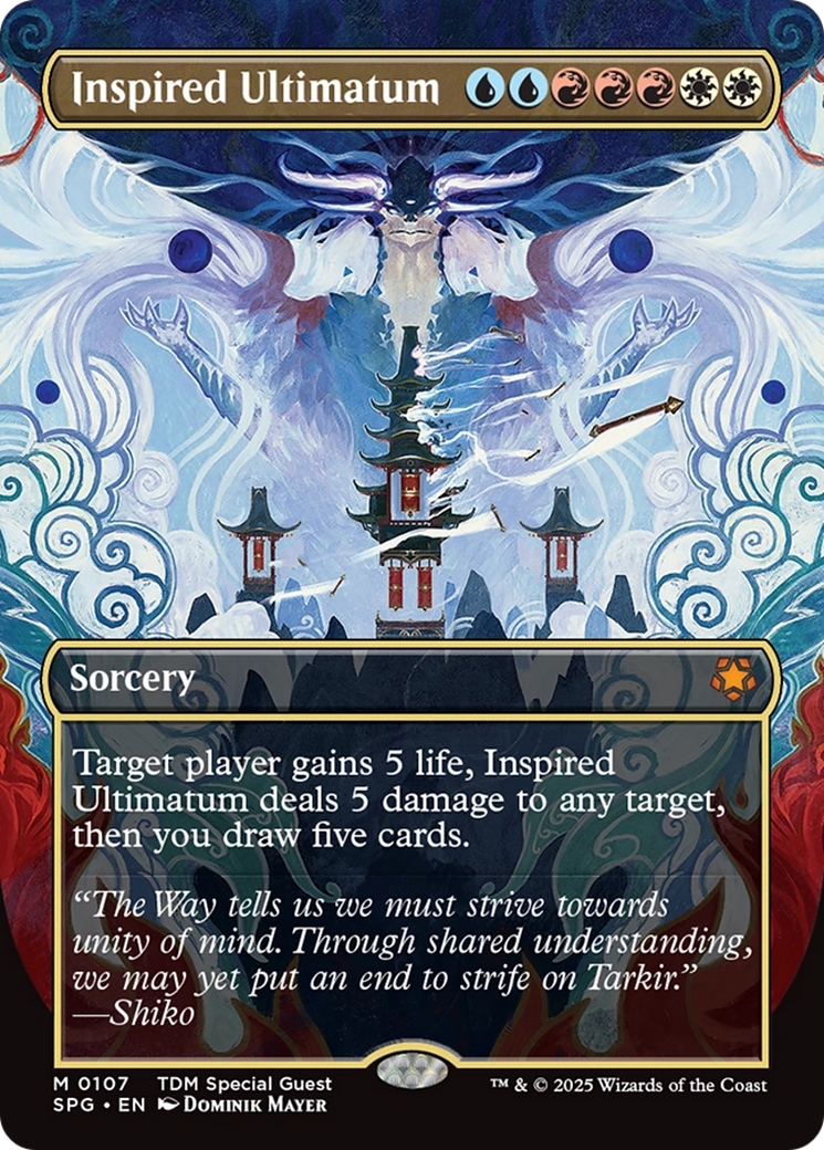 Inspired Ultimatum (Borderless) [Tarkir: Dragonstorm Special Guests] | Dumpster Cat Games
