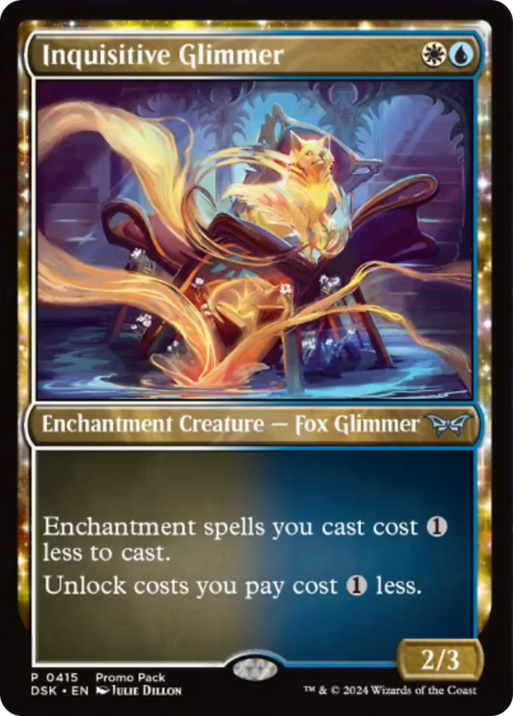 Inquisitive Glimmer (Promo Pack) [Duskmourn: House of Horror Promos] | Dumpster Cat Games