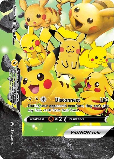 Pikachu V-UNION (SWSH141) (Celebrations) [Sword & Shield: Black Star Promos] | Dumpster Cat Games