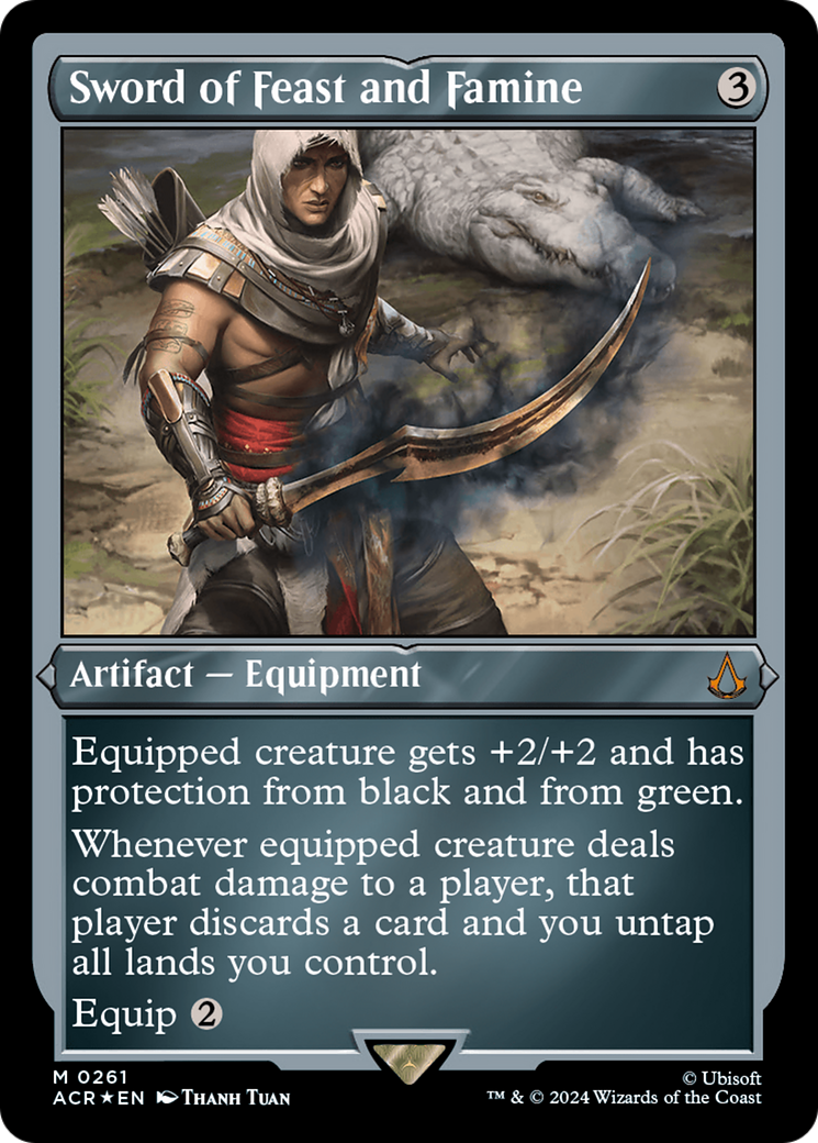 Sword of Feast and Famine (Foil Etched) [Assassin's Creed] | Dumpster Cat Games